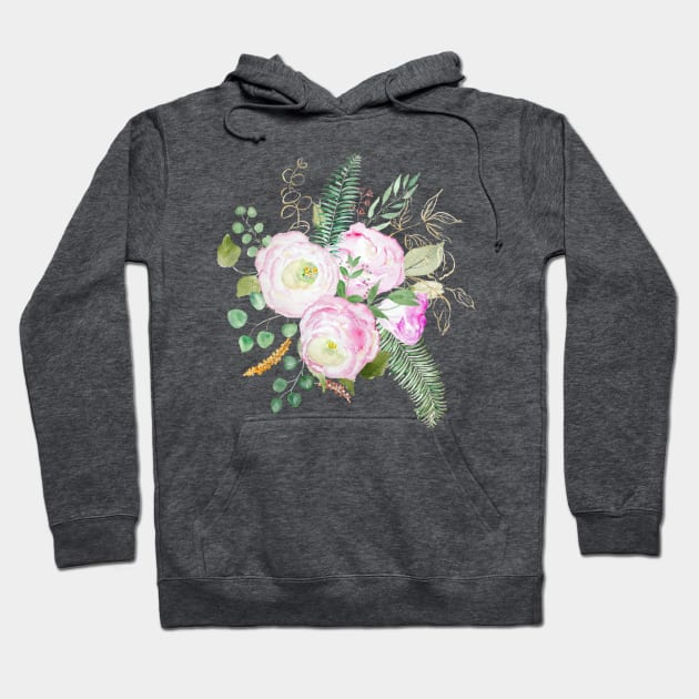 pink eustoma flowers arrangement Hoodie by colorandcolor